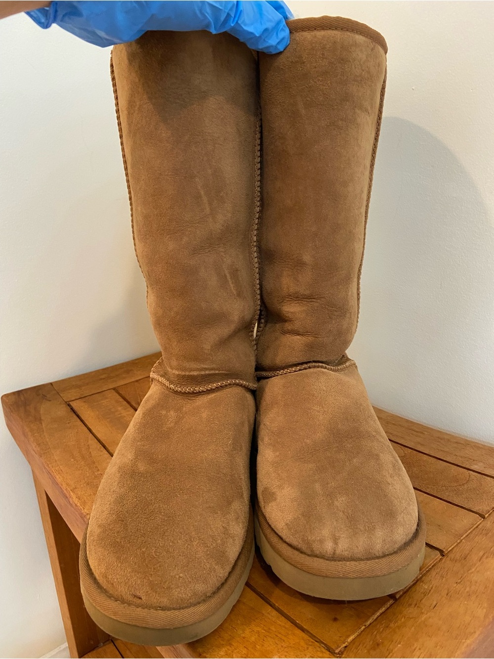 UGG Tall Shearling Boots in Chestnut Suede - Picture 9 of 10